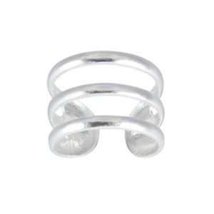 Silver Three Line Ear Cuff